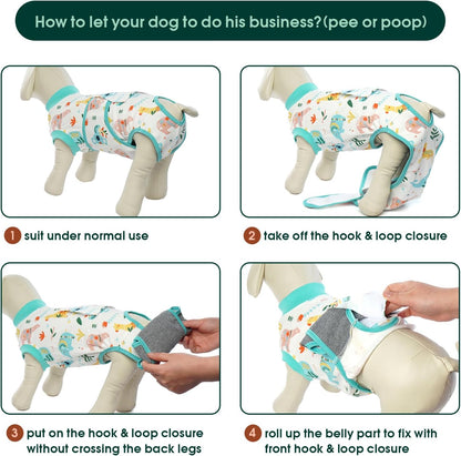 Recovery Suit for Dogs Cats, Soft Dog Surgery Suit Female Male Spay