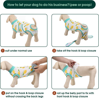 Recovery Suit for Dogs Cats, Soft Dog Surgery Suit Female Male Spay