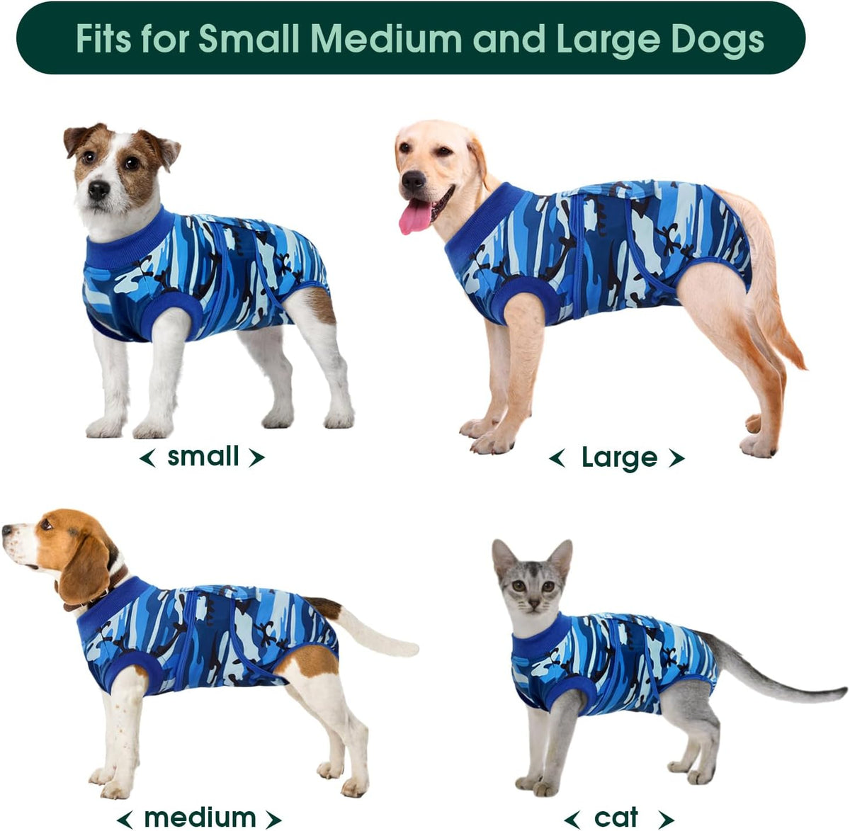 Recovery Suit for Dogs Cats, Soft Dog Surgery Suit Female Male Spay