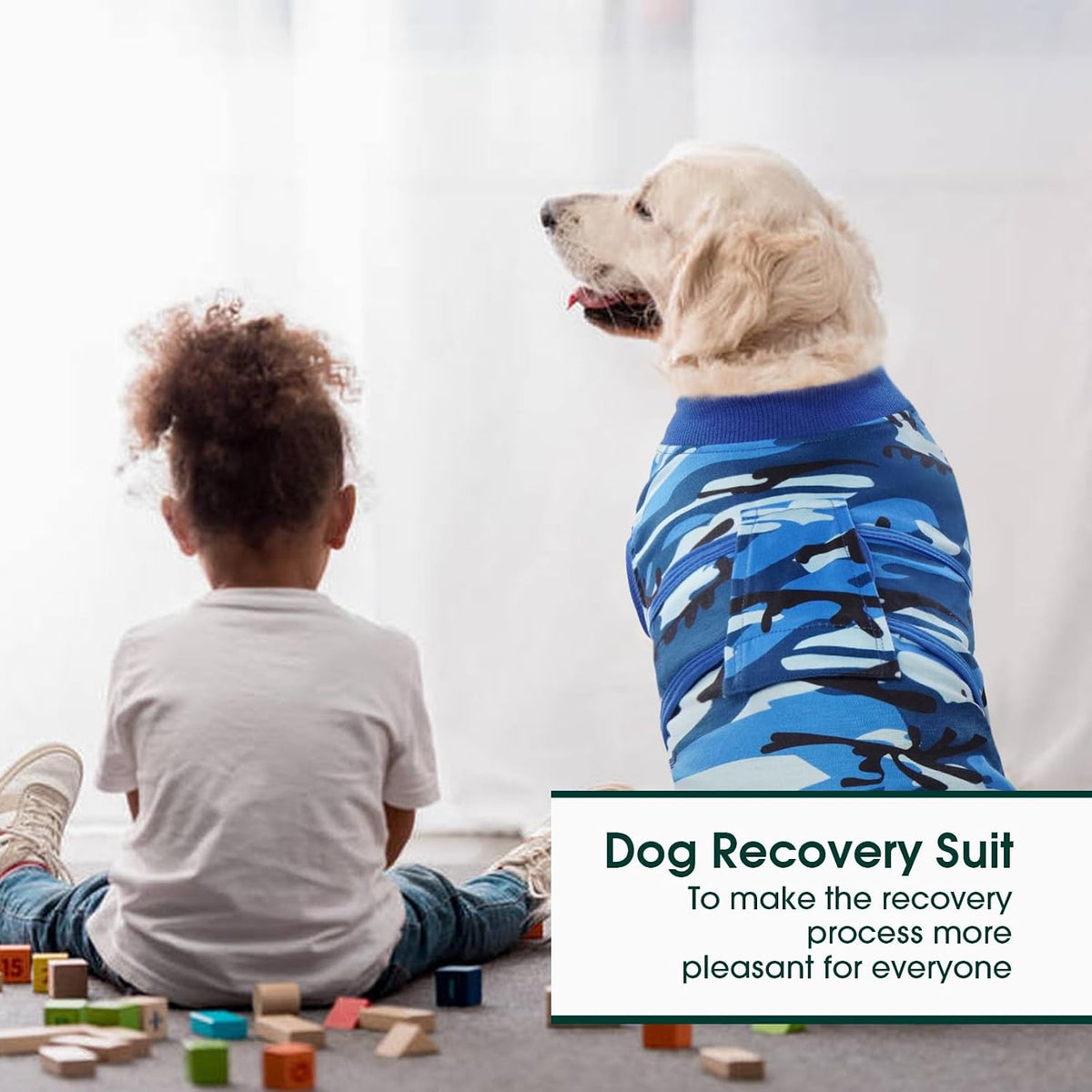 Recovery Suit for Dogs Cats, Soft Dog Surgery Suit Female Male Spay