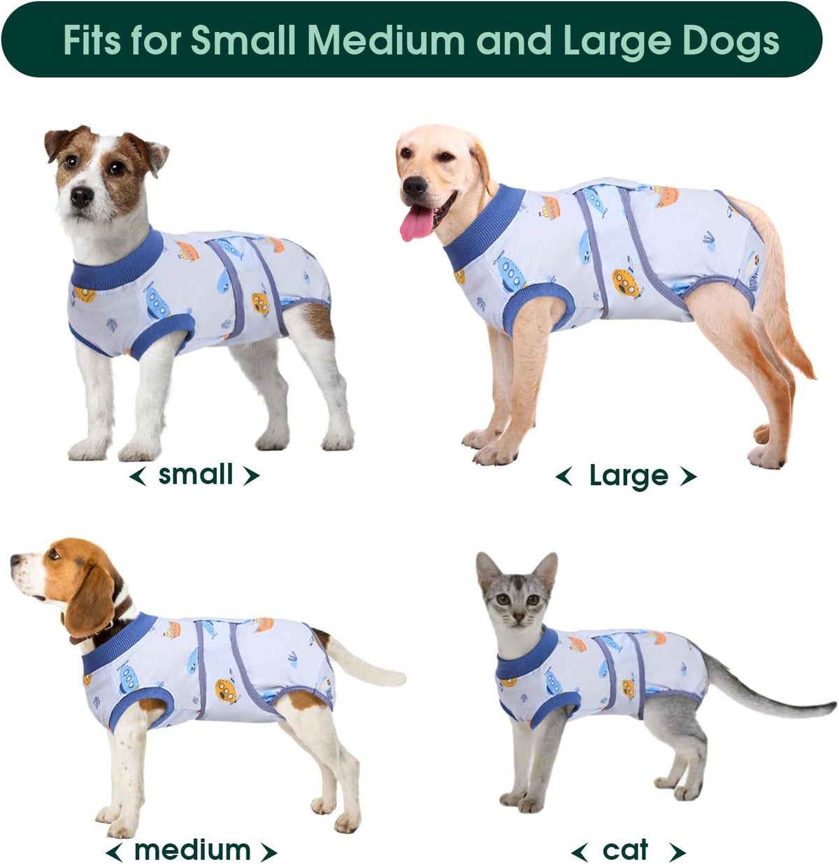 Recovery Suit for Dogs Cats, Soft Dog Surgery Suit Female Male Spay