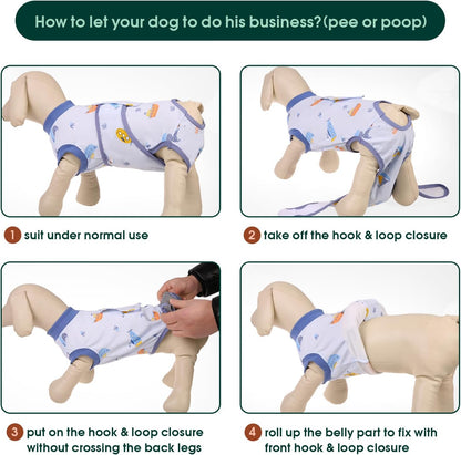 Recovery Suit for Dogs Cats, Soft Dog Surgery Suit Female Male Spay