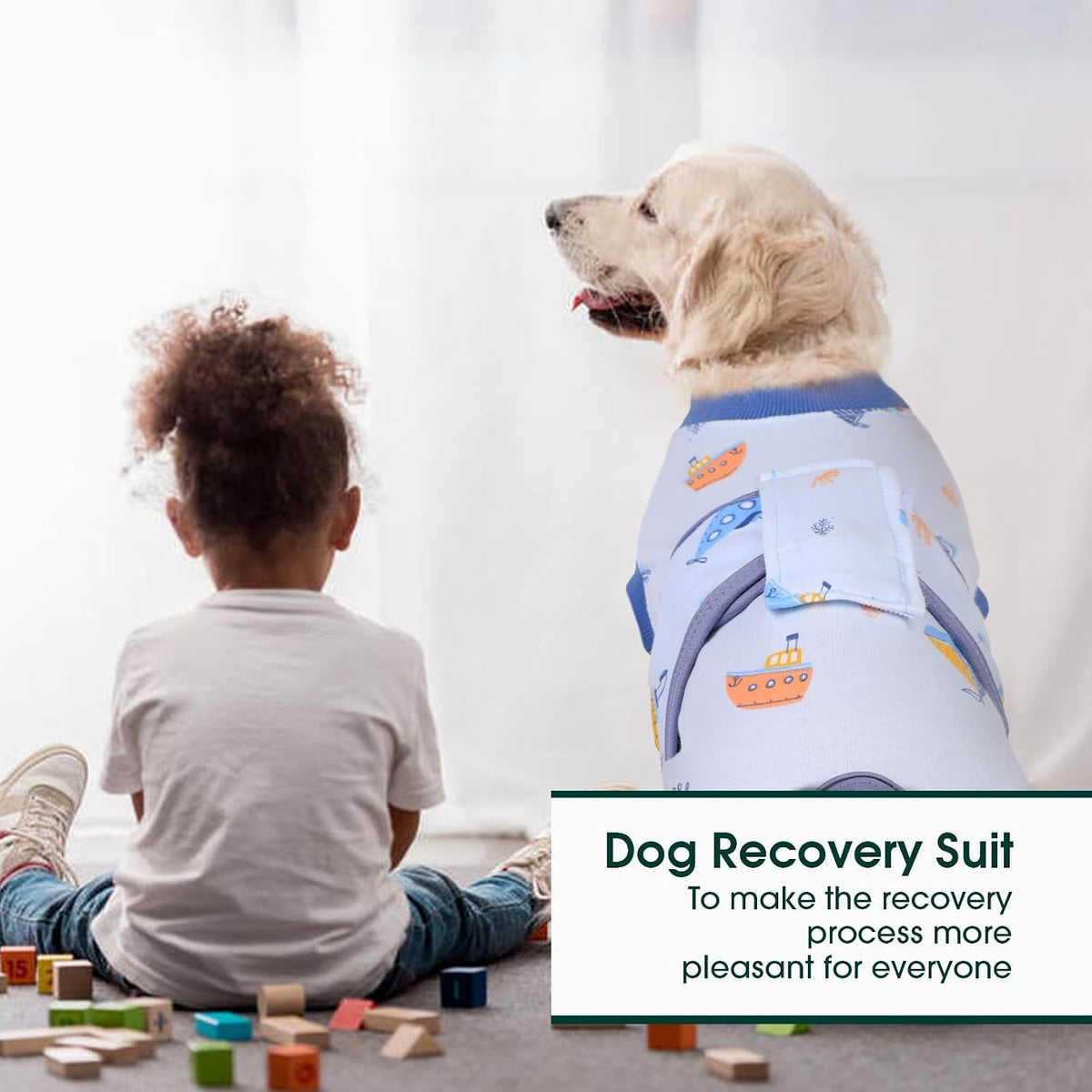 Recovery Suit for Dogs Cats, Soft Dog Surgery Suit Female Male Spay