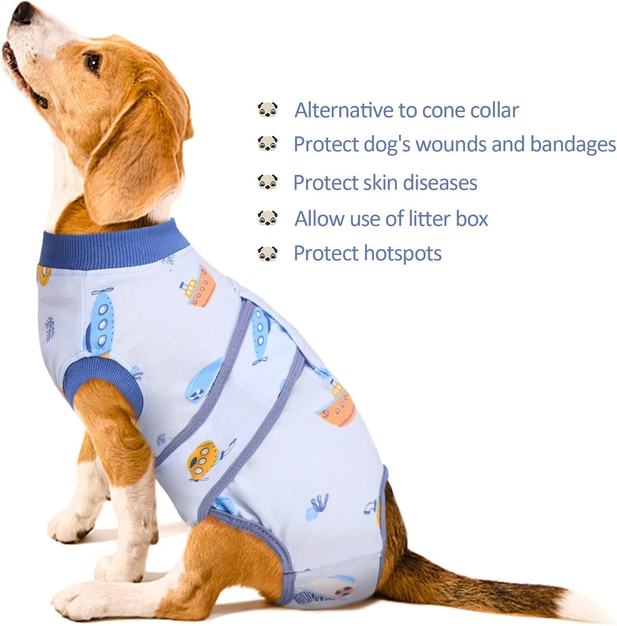 Recovery Suit for Dogs Cats, Soft Dog Surgery Suit Female Male Spay