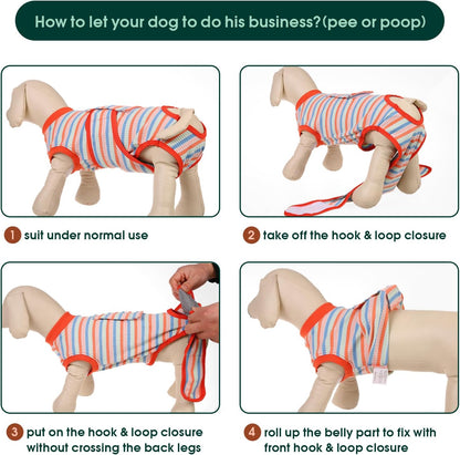 Recovery Suit for Dogs Cats, Soft Dog Surgery Suit Female Male Spay