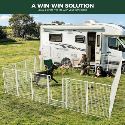 FXW Rollick Unleashed Dog Playpen for Indoor, Yard, RV Camping, 24 inch 8 Panels for Small and Puppy Dogs, Black│Patented