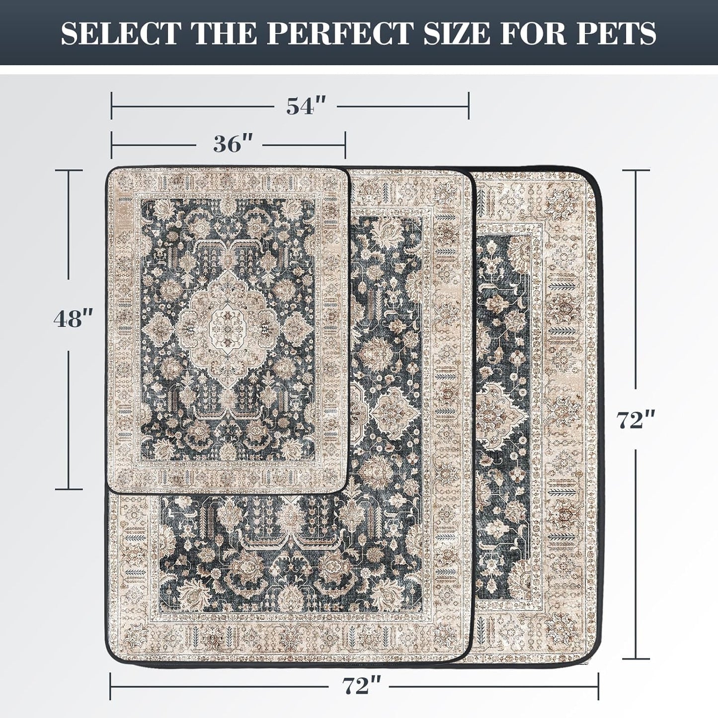 Dogcator Washable Pee Pads for Dogs, 2 Pack Reusable Puppy Training Pads. 36''x48'' Super Absorbent Dog Rugs, Non-Slip and Leakproof Pee Mat for Dogs, Whelping Pads for Crates and Floors