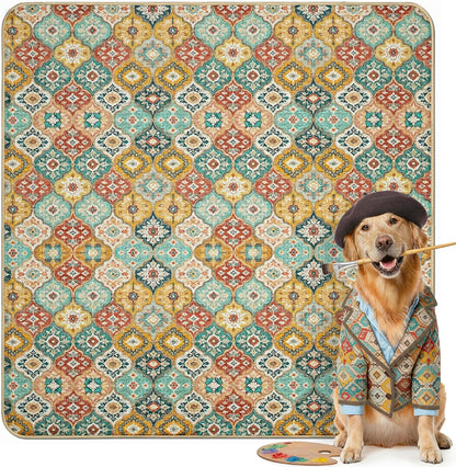 FXW Washable Pee Pads for Dogs, Puppy Pads with Super Absorbent, Specifically Designed for FXW Rollick/Homeplus 24inch 6 Panels Dog Playpen, 39" x 63" Rectangle, Khaki, 1 Pack