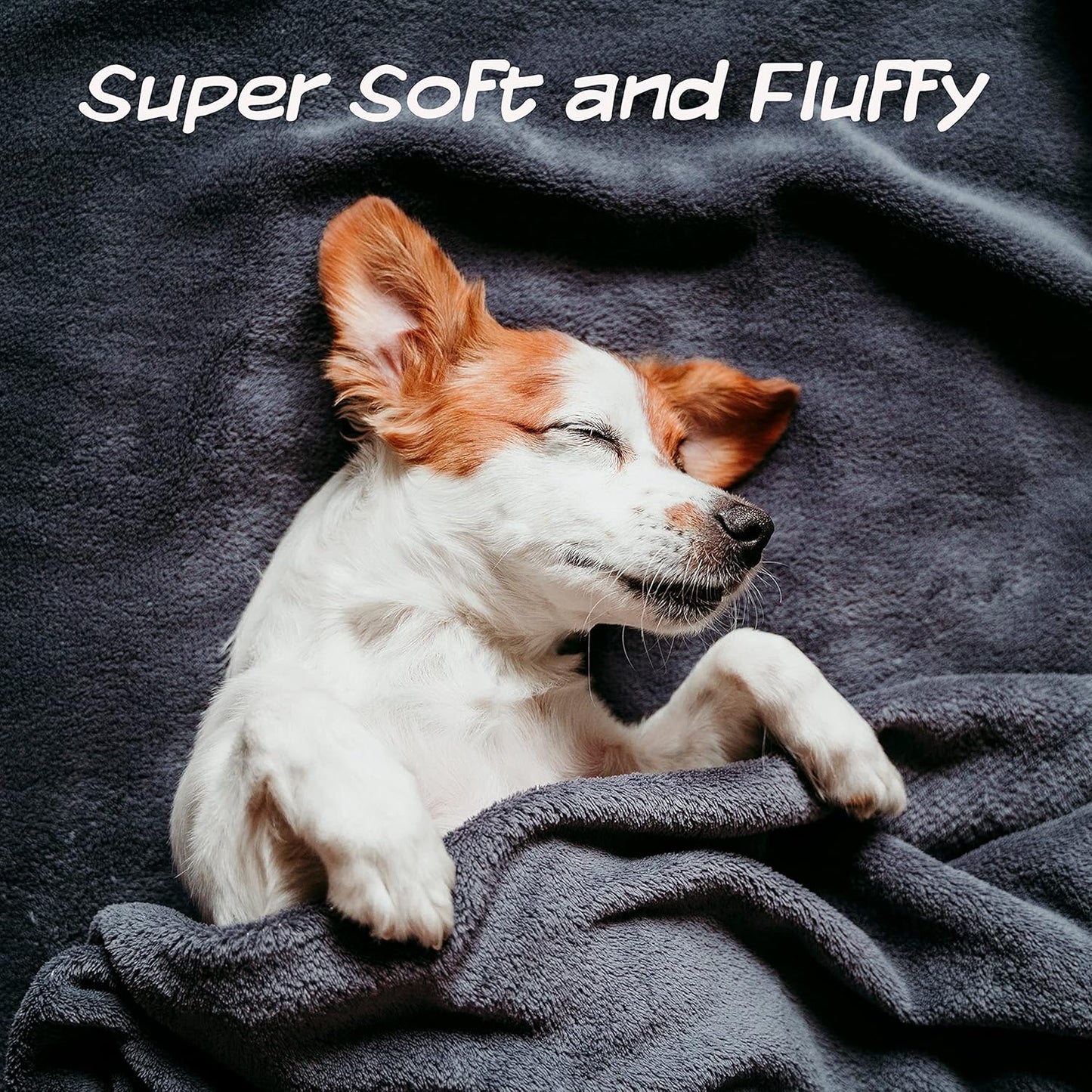 Waterproof Pet Blanket - 50x60-Inch Reversible Sherpa Fleece Throw Protects Couches, Cars, and Beds from Spills, Stains, and Fur by PETMAKER (Gray)