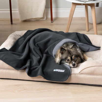 PetAmi Waterproof Dog Blanket for Medium Large Pets Dogs Cats, Pet Couch Cover Protector for Furniture, Reversible Washable Soft Fleece Cat Blanket for Bed Couch Sofa, 40x60 (Taupe/Beige)