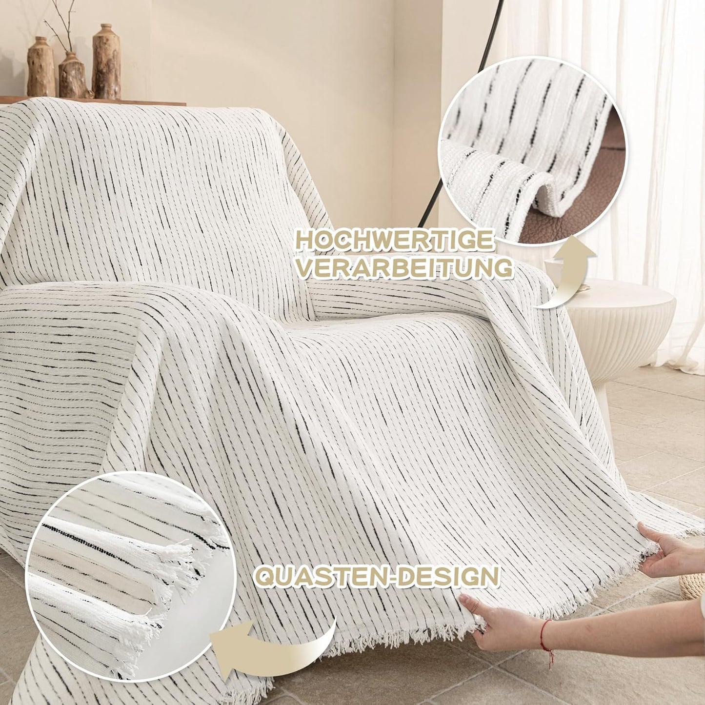 MYSKY HOME Couch Cover for Dogs, Washable Couch Covers, Non Slip Sofa Cover, Couch Cover 2 Cushion Sofa Dogs Furniture Protector with Tassels, Chenille Sofa Slipcover for Pets, 71"x118", Dark Grey