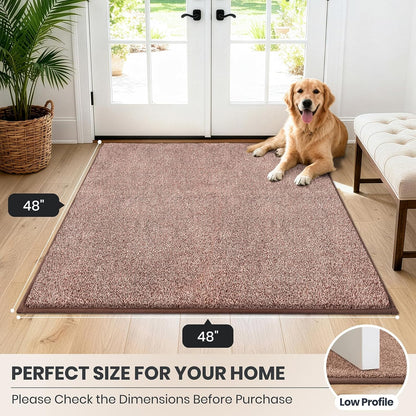 PURRUGS Dirt Trapping Door Mat 20" x 31.5", Non-Slip Machine Washable Entryway Rug, Dog Doormat, Indoor Front Door Mat, Super Absorbent Entry Rug for Muddy Shoes & Paws, Bluish Grey-Black