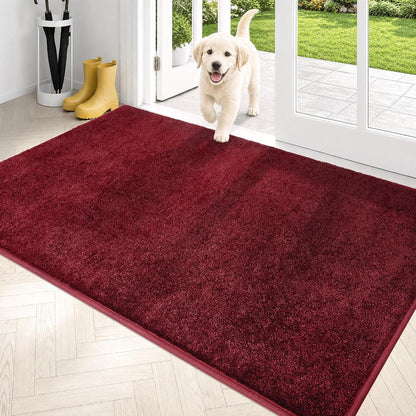 PURRUGS Dirt Trapping Door Mat 20" x 31.5", Non-Slip Machine Washable Entryway Rug, Dog Doormat, Indoor Front Door Mat, Super Absorbent Entry Rug for Muddy Shoes & Paws, Bluish Grey-Black