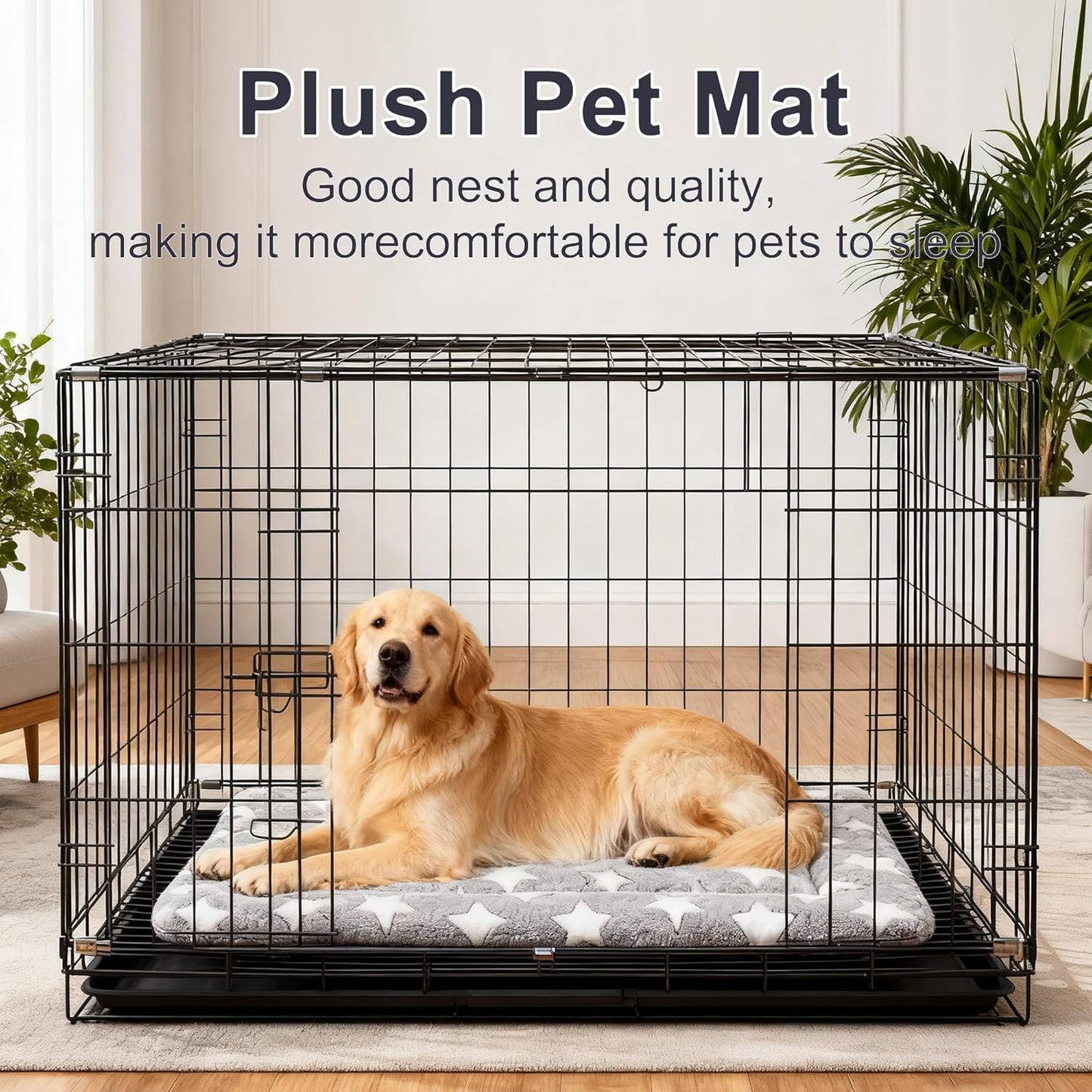 Dog Bed Mat – Soft & Comfortable Dog Kennel Pad for Crate – Durable Crate Bed & Mat for Dogs & Cats – Ideal for Crate, Kennel, and Home Use