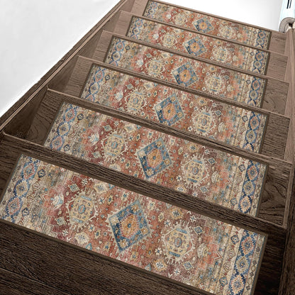 sarben Non Slip Stair Treads for Wooden Steps 15PCS - 8"x30" Indoor Safety Carpet, Edging Mats with TPE Adhesive Backing, Pet and Elderly Friendly Stair Rugs (Taupe) - Colors A