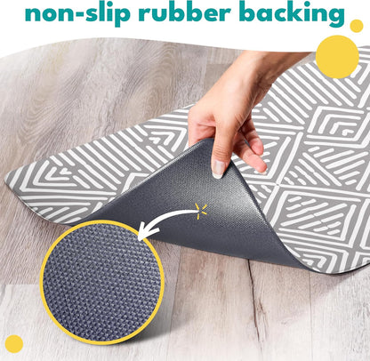 NALALAS Dog Mat for Food and Water, Cat Feeding Mat | Waterproof Dog Bowl Mat | Non-Slip Pet Food Mat for Floors | Pet Mats for Food and Water | Easy to Clean