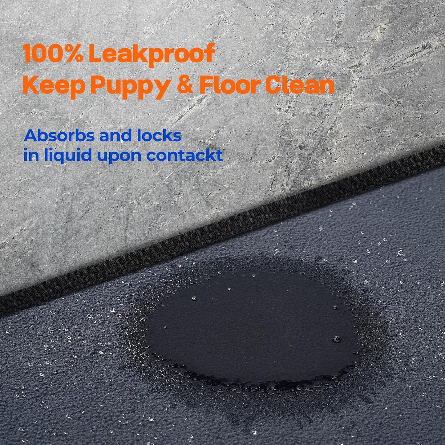 Sunsleek Washable Pee Pads for Dogs 72"x72" Extra Large Super Absorbent Non-Slip Reusable Puppy Pads for Playpen, Crate, Floor, Waterproof Pet Training Mats for Quick-Dry Whelping Pads & Incontinence