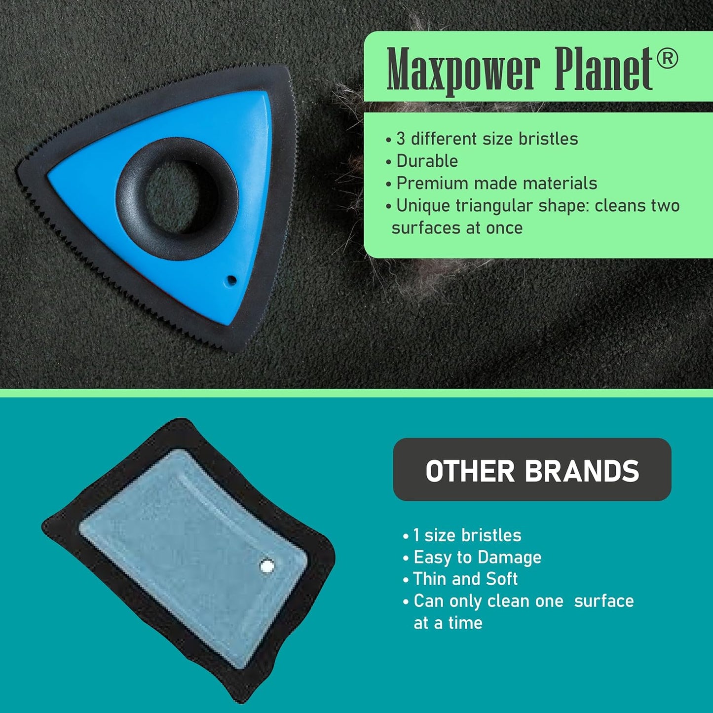 Maxpower Planet Pet Hair Removal Tool, Dog Hair Remover, for Car Carpet, Furniture, Easy Use Car Detailing Fur Remover Tool, Pet Hair Remover for Pet Fur