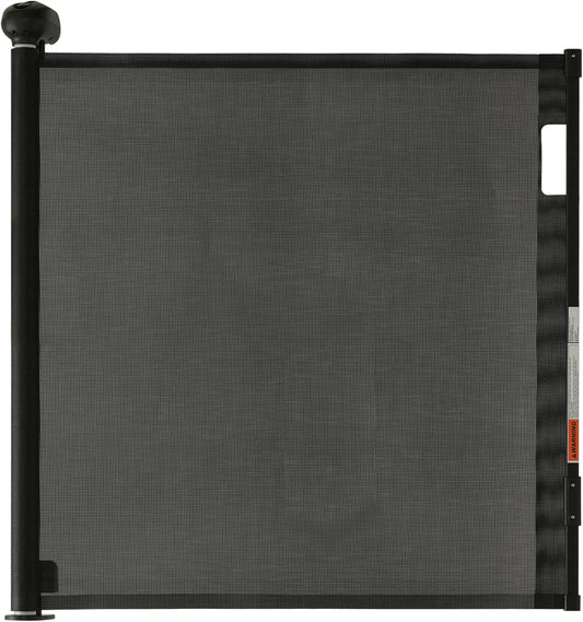 Retractable Baby Gate, Baby Gate for Stairs Auto-Lock, Dog Gates for Doorways Safety, Extends to 34.5x55in, Black