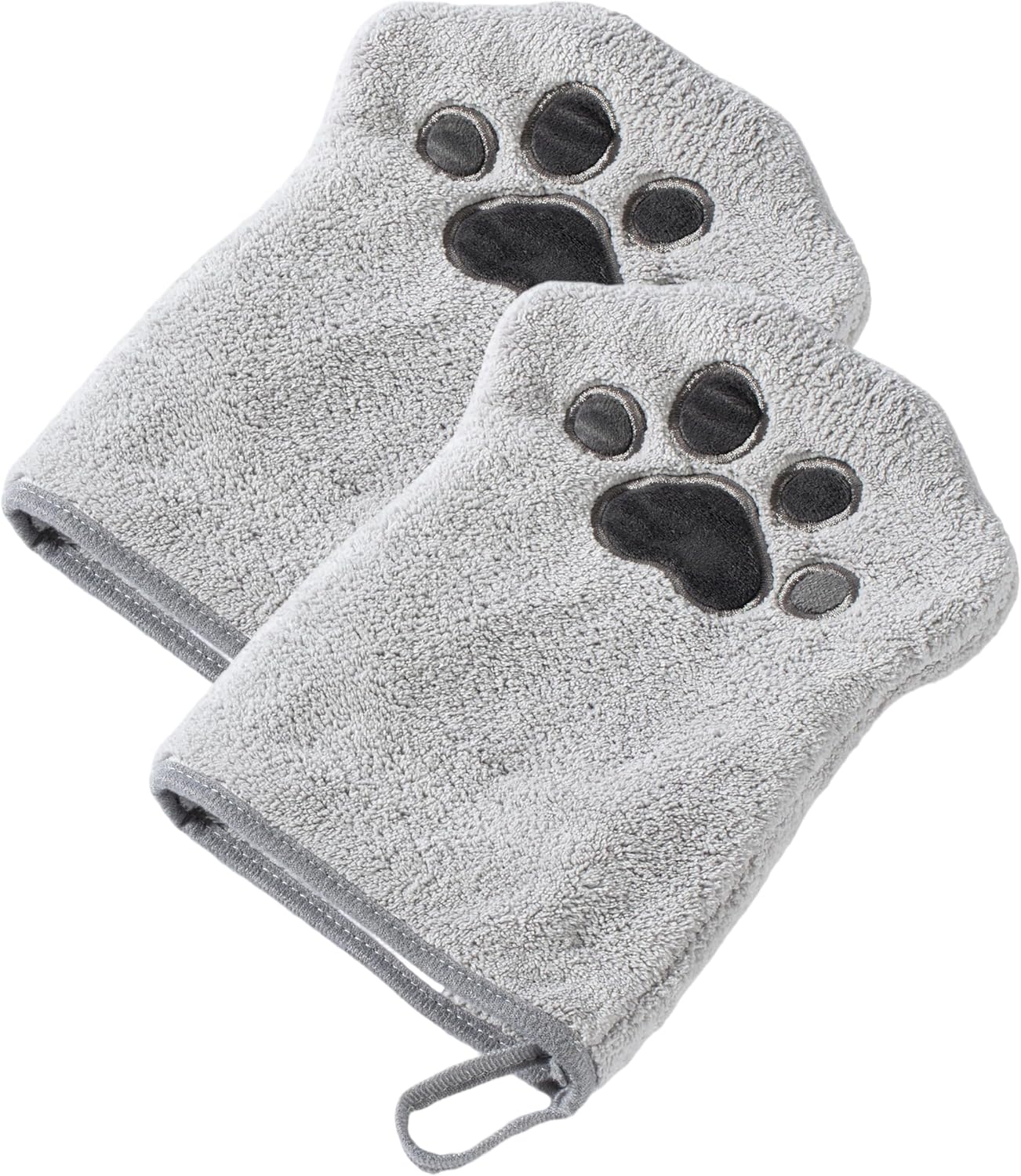 Muddi Mitt Microfiber Reusable Pet Wipes Grooming Towel Glove | Machine-Washable, Soft, Double-Sided Bath Mitt Replaces Wipes | Dirt Odor Removal | Gentle Paw Coat Cleaner | Dogs & Cats (Single Mitt)