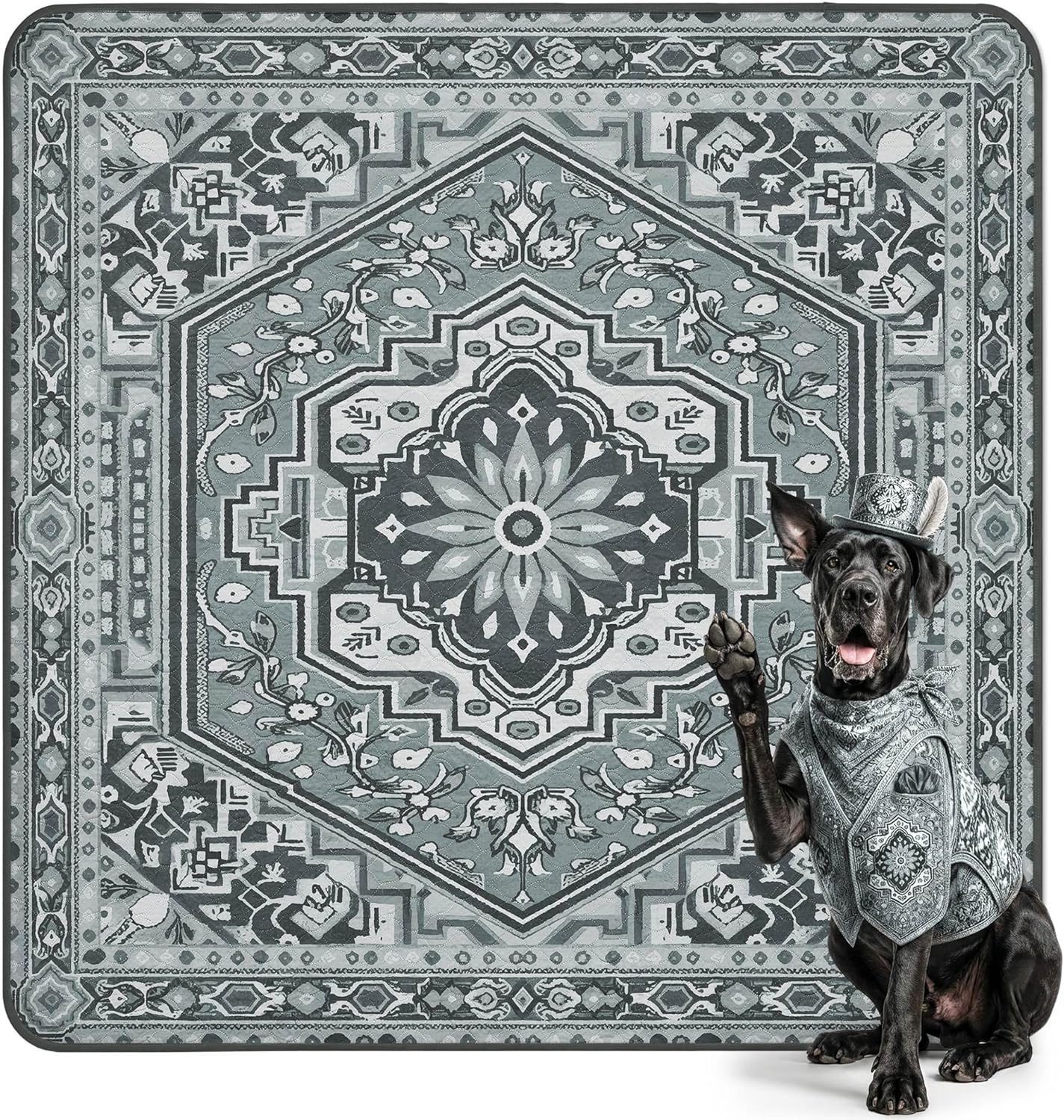 FXW Washable Pee Pads for Dogs, Puppy Pads with Super Absorbent, Specifically Designed for FXW Rollick/Homeplus 24inch 6 Panels Dog Playpen, 39" x 63" Rectangle, Khaki, 1 Pack