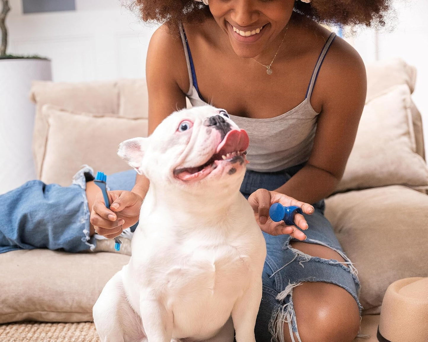 Paw Ready Pet Toothbrushing Assistant for Dogs and Cats Allows You to Brush Your pet’s Teeth Without Constantly Worrying About Getting Bitten Medium Size for Pets Between 15-85 lbs. (7-38.5 Kg)