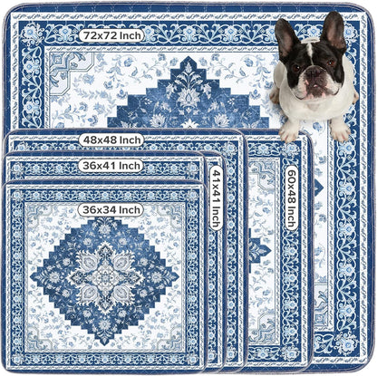 INVENHO Washable Pee Pads for Dogs 72"x72" Reusable Dog Pads Extra Large Upgrade Non-Slip Dog Pee Pads Heavy Absorbency Puppy Pee Pads Quick Dry Whelping Pads/Waterproof Puppy Training Pad