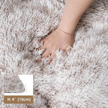 EHEYCIGA Fluffy Dog Crate Bed for Medium Dogs, Plush Faux Fur Crate Pad, Calming Anti Anxiety Medium Dog Bed, Washable Soft Warm Crate Mat with Non-Slip Bottom
