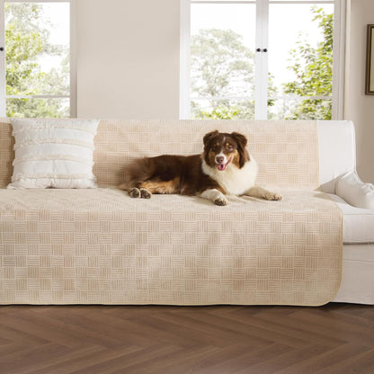 Bedsure Waterproof Couch Cover for Dogs Washable - Waterproof Blanket for Large Dogs Couch Sofa Bed Cozy, Lightweight Furniture Protector for Pet Cat Quick Drying, Ash Grey, 52x82IN