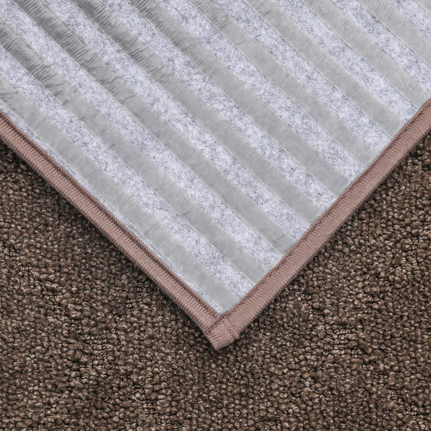 COSY HOMEER Edging Stair Treads Non-Slip Carpet Mat 28inX9in Indoor Stair Runners for Wooden Steps, Edging Stair Rugs for Kids and Dogs, 100% Polyester TPE Backing (7pc, Beige)