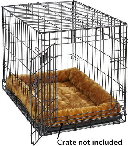 MidWest Homes for Pets QuietTime Dog Bed - White Fleece Bolster, Ultra-Soft and Machine Washable, Fits 24-Inch Crates and Carriers, for Small Breed Dogs