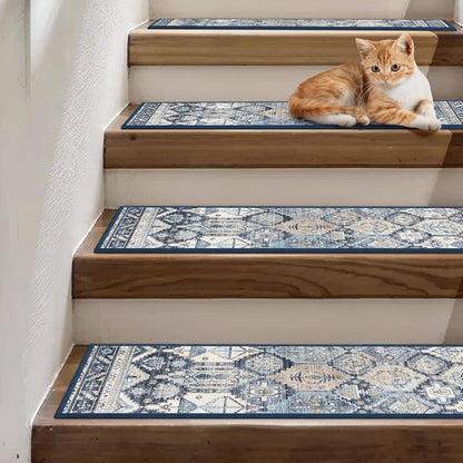 sarben Non Slip Stair Treads for Wooden Steps 15PCS - 8"x30" Indoor Safety Carpet, Edging Mats with TPE Adhesive Backing, Pet and Elderly Friendly Stair Rugs (Taupe) - Colors A