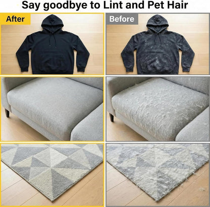2-Pack Pet Hair Removal Gloves for Cats & Dogs, Reusable Electrostatic Pet Hair Remover Gloves for Furniture, Couch, Clothing & Car Seats