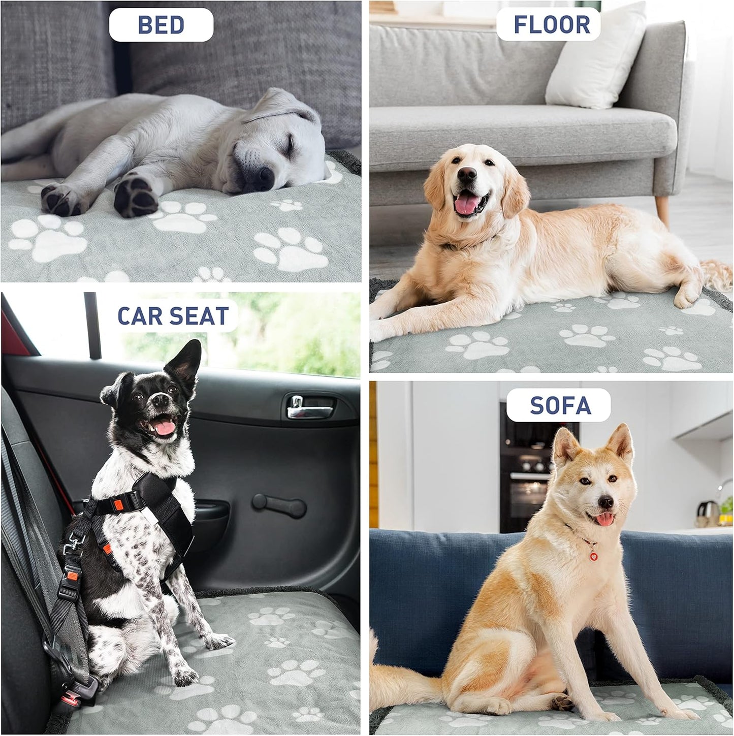 Kritter Planet Waterproof Dog Blanket, Reversible Water Proof Pet Blanket for Couch, Bed & Sofa, Washable Couch Covers for Large Dogs - Protects Furniture from Fur, Dirt, and Accidents