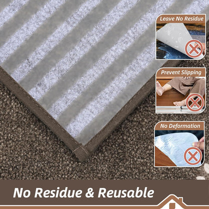 BEQHAUSE Stair Treads for Wooden Steps 28inX9in, Non Slip Carpet Stair Treads Indoor Stair Runners Machine Washable, Soft Stair Rugs Mat Surface Polyester TPE Backing, 4pcs, Charcoal