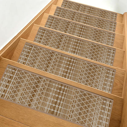 Non-Slip Stair Treads for Wooden Steps 15pcs,8"x30" Stair Carpet Treads for Indoor Use,Peel and Stick Stair Runners,Washable Reusable Adhesive Backing,Pet-Friendly Stair Capet for Kids,Elders,Dogs