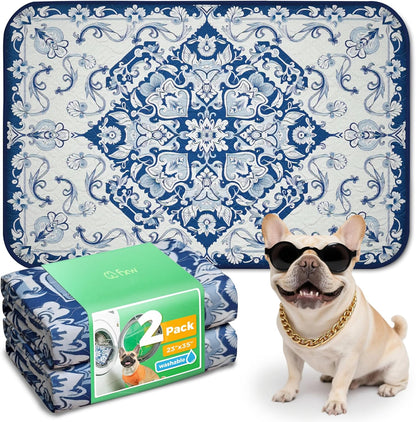 FXW Washable Pee Pads for Dogs, Puppy Pads with Super Absorbent, Specifically Designed for FXW Rollick/Homeplus 24inch 6 Panels Dog Playpen, 39" x 63" Rectangle, Khaki, 1 Pack