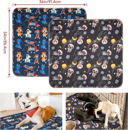 Paw Legend Washable Reusable Dog Pee Pads Super Absorbent (2 Pack) - Washable Reusable Puppy Training Pads | Quality Travel Pee Pads for Dogs | Absorbent and Odor Controlling