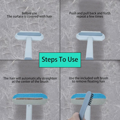 Pet Hair Remover for Furniture – Reusable & Washable Lint Brush for Dog & Cat Hair, 4-in-1 Multifunctional Fur Removal Tool for Couch, Carpet, Clothing, Bedding – Gentle on All Fabrics