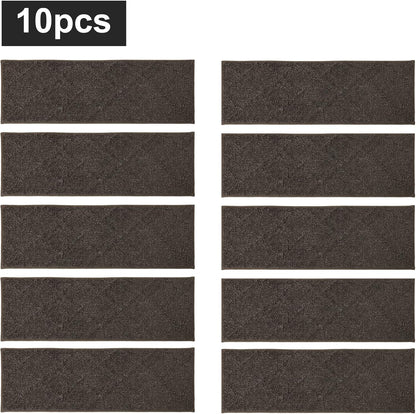 COSY HOMEER Edging Stair Treads Non-Slip Carpet Mat 28inX9in Indoor Stair Runners for Wooden Steps, Edging Stair Rugs for Kids and Dogs, 100% Polyester TPE Backing (7pc, Beige)
