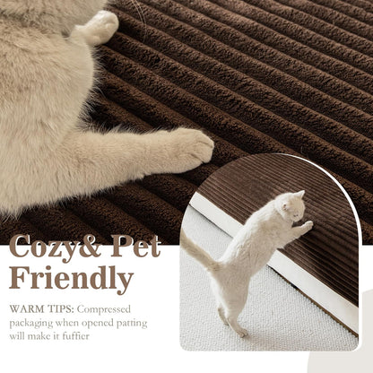 MYSKY HOME 100% Waterproof Couch Cover for Sofa, Couch Covers for Dogs, Non Slip Back Pet Sectional Sofa Covers for 3 Cushion Couch, Sofa Covers Washable, Dog Bed Cover, Dark Grey, 35"x70.9"