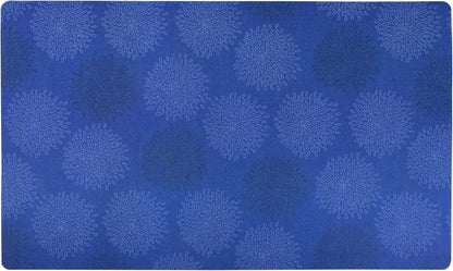Drymate Pet Bowl Placemat, Dog & Cat Food Feeding Mat - Absorbent Fabric, Waterproof Backing, Slip-Resistant - Machine Washable/Durable (USA Made) (12” x 20”) (Indigo)