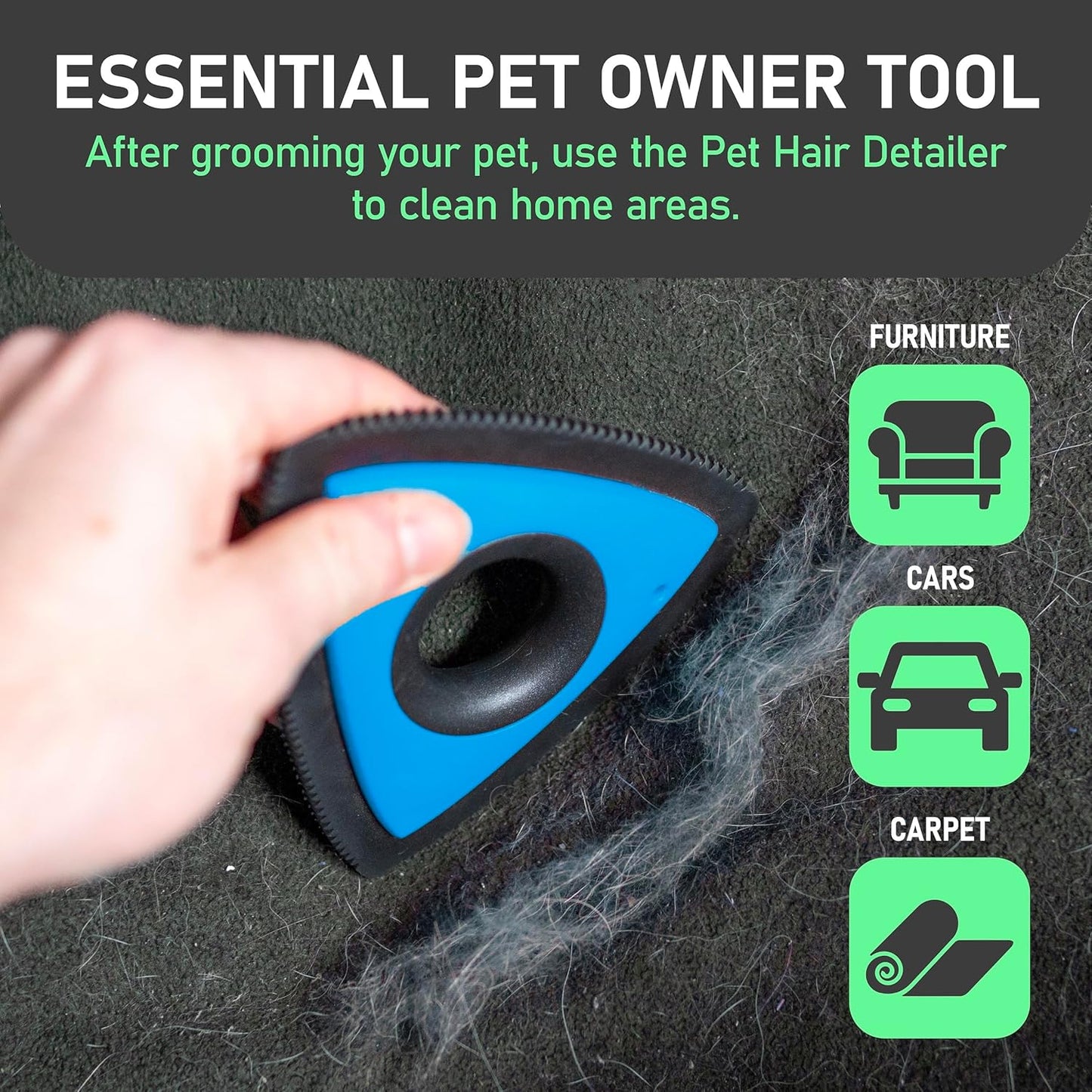 Maxpower Planet Dog Rake and Dog Hair Brush - Gently Removes Loose Undercoat, Mats and Tangled - Deshedding Grooming Tool for Dogs & Cats - Self Cleaning Slicker Brush - All Hair Types