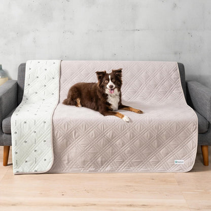 PetAmi Waterproof Couch Cover for Dogs, Reversible Furniture Cover Sofa Protector for Pet Cat Bed, Washable Blanket Dog Cover for Couch Seat, 52x82 Gray