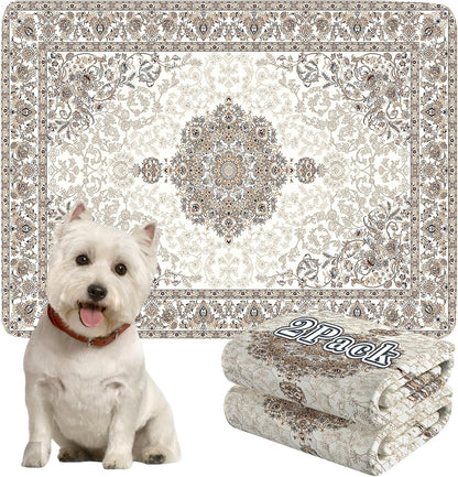 Dogcator Washable Pee Pads for Dogs, 2 Pack Reusable Puppy Training Pads. 36''x48'' Super Absorbent Dog Rugs, Non-Slip and Leakproof Pee Mat for Dogs, Whelping Pads for Crates and Floors