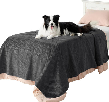 Bedsure Waterproof Couch Cover for Dogs Washable - Waterproof Blanket for Large Dogs Couch Sofa Bed Cozy, Lightweight Furniture Protector for Pet Cat Quick Drying, Ash Grey, 52x82IN