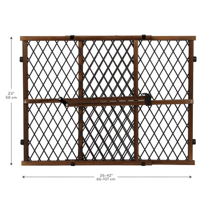 Position & Lock Adjustable Wood Baby Gate (Farmhouse Collection)