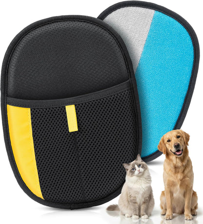 Pet Hair Removal Glove for Dogs & Cats - Upgraded Reusable Electrostatic Pet Hair Glove, Pet Hair Remover Tool for Laundry, Couch, Carpet & Car Seat, Gentle Grooming Mitt