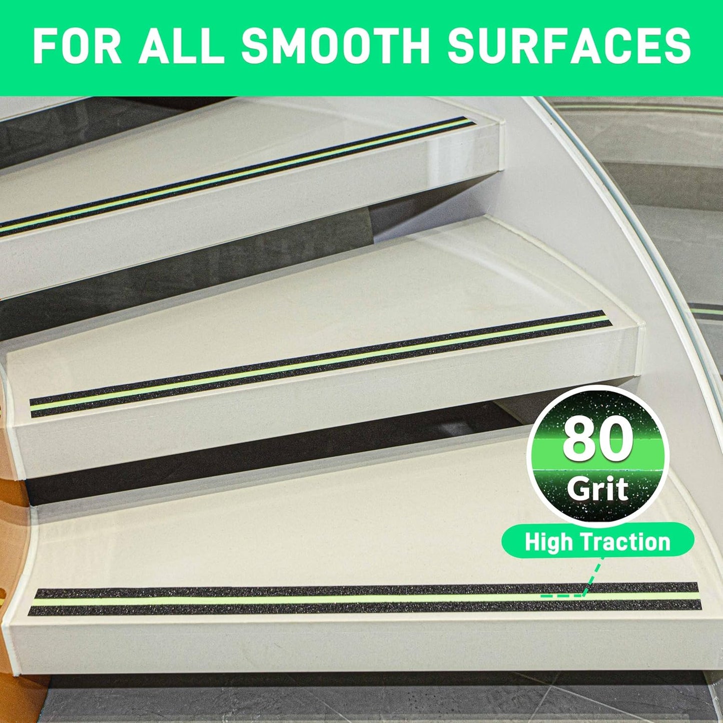 LifeGrip Anti Slip Transparent Anti Slip Tape, 4 inch by 30 feet, Non-Slip Traction Grip Tape to Tubs, Boats, Stairs, Clear, Soft, Comfortable for Bare feet (4" X 30')