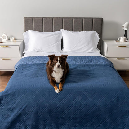 PetAmi Waterproof Couch Cover for Dogs, Reversible Furniture Cover Sofa Protector for Pet Cat Bed, Washable Blanket Dog Cover for Couch Seat, 52x82 Gray